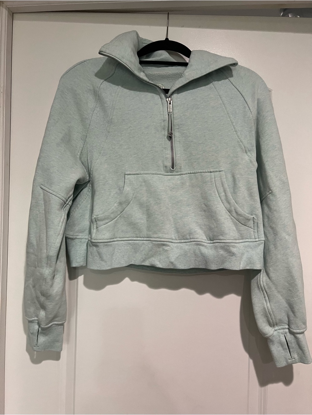 lululemon athletica Light blue  Cropped Half-Zip Hoodie